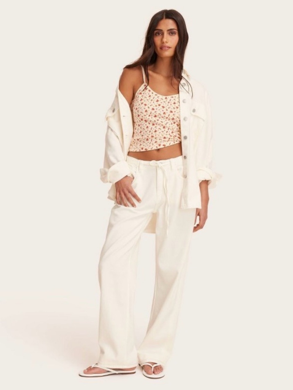 Women's Mid-Rise Drawstring Baggy Jeans -
Parke x Target